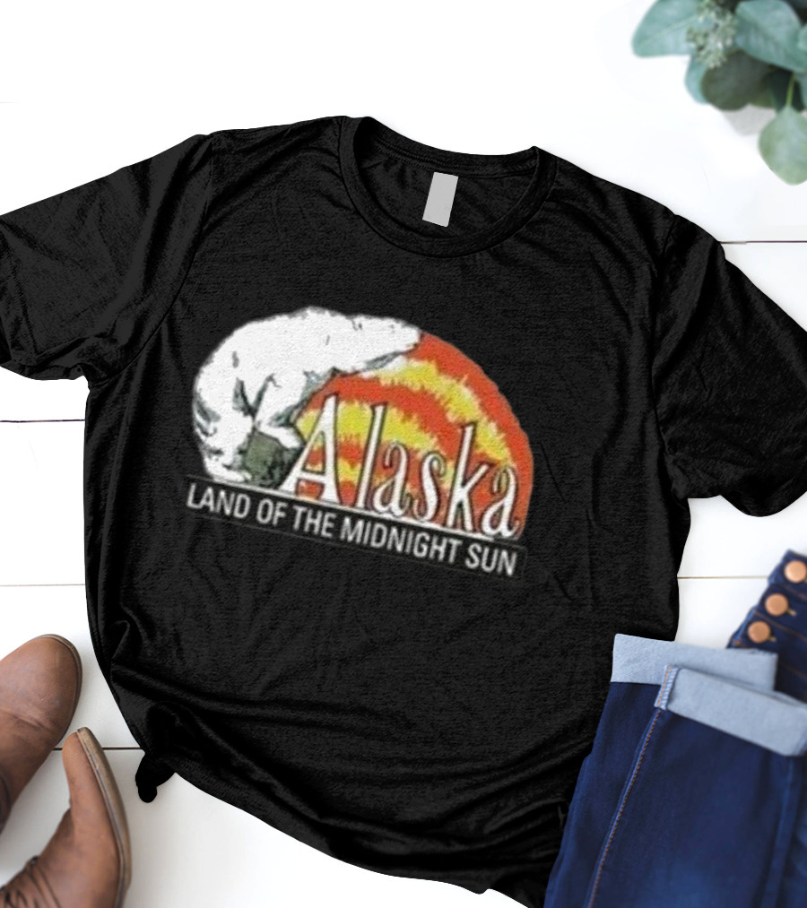 Alaska Land Of The Midnight Sun Polar Bear Arctic Anchorage Denali T-Shirt