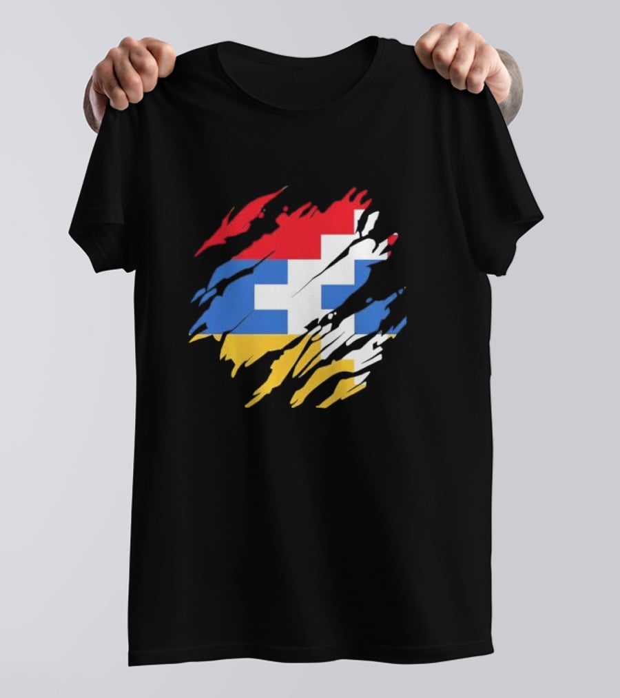 Nagorno-Karabakh Flag Ripped T-Shirt