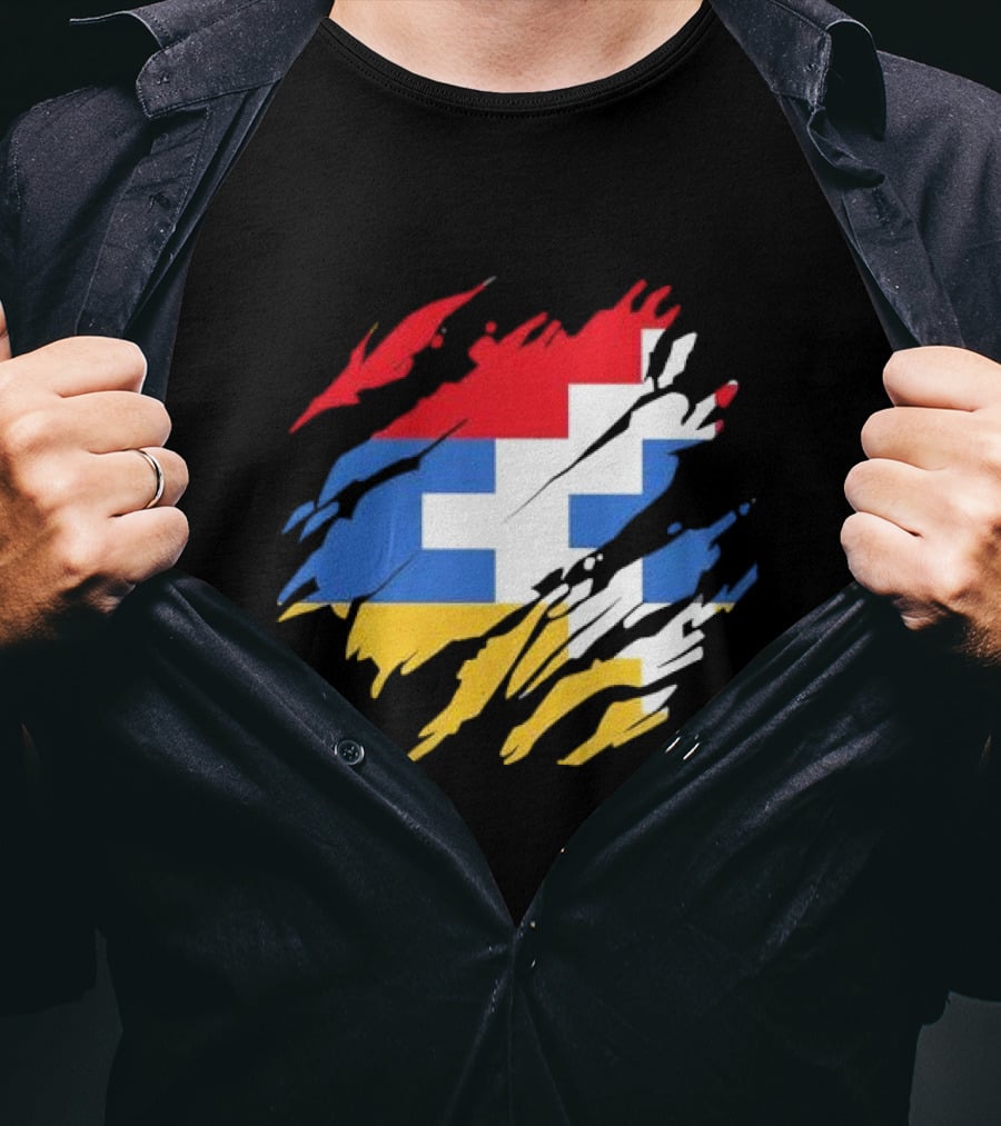 Nagorno-Karabakh Flag Ripped T-Shirt