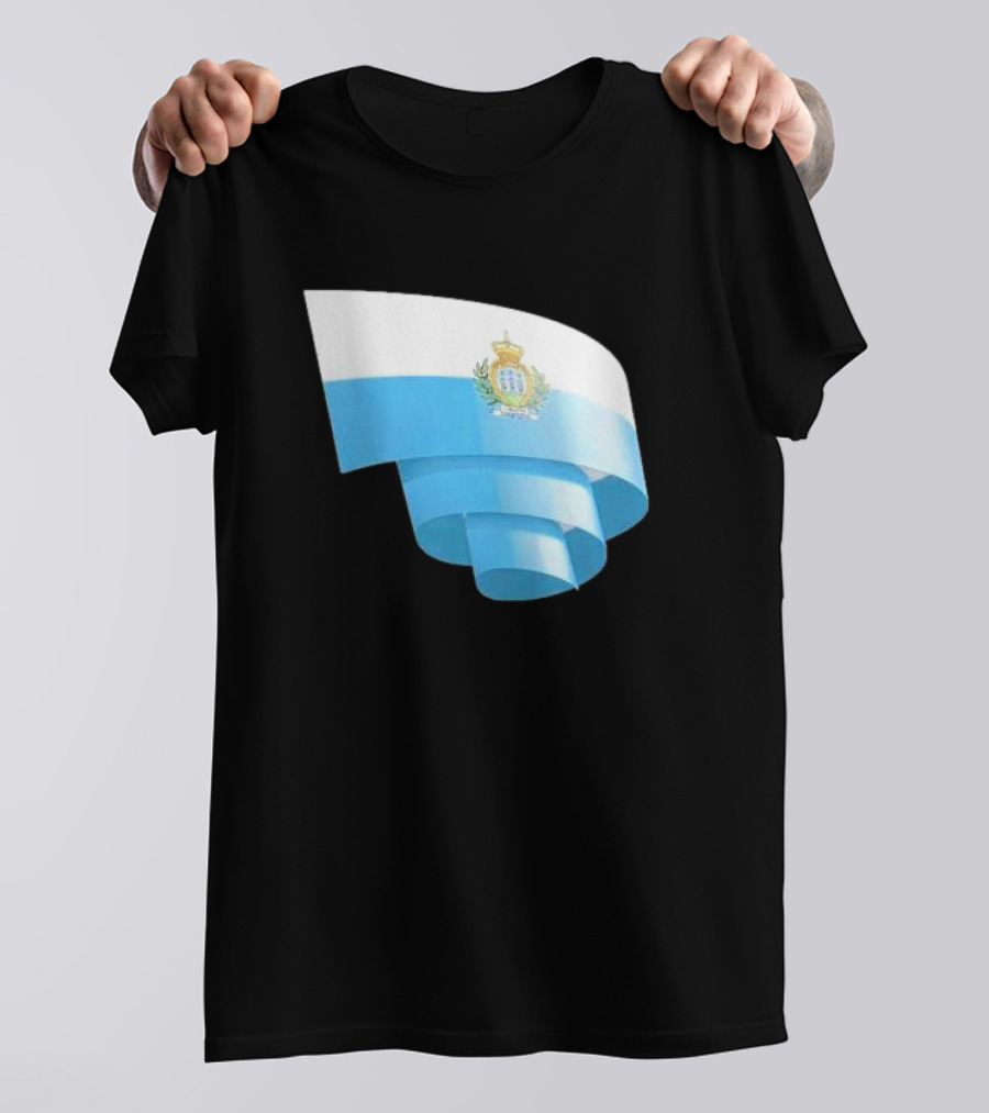 Krause San Marino Flag Sammarinese Day Football Emblem T-Shirt