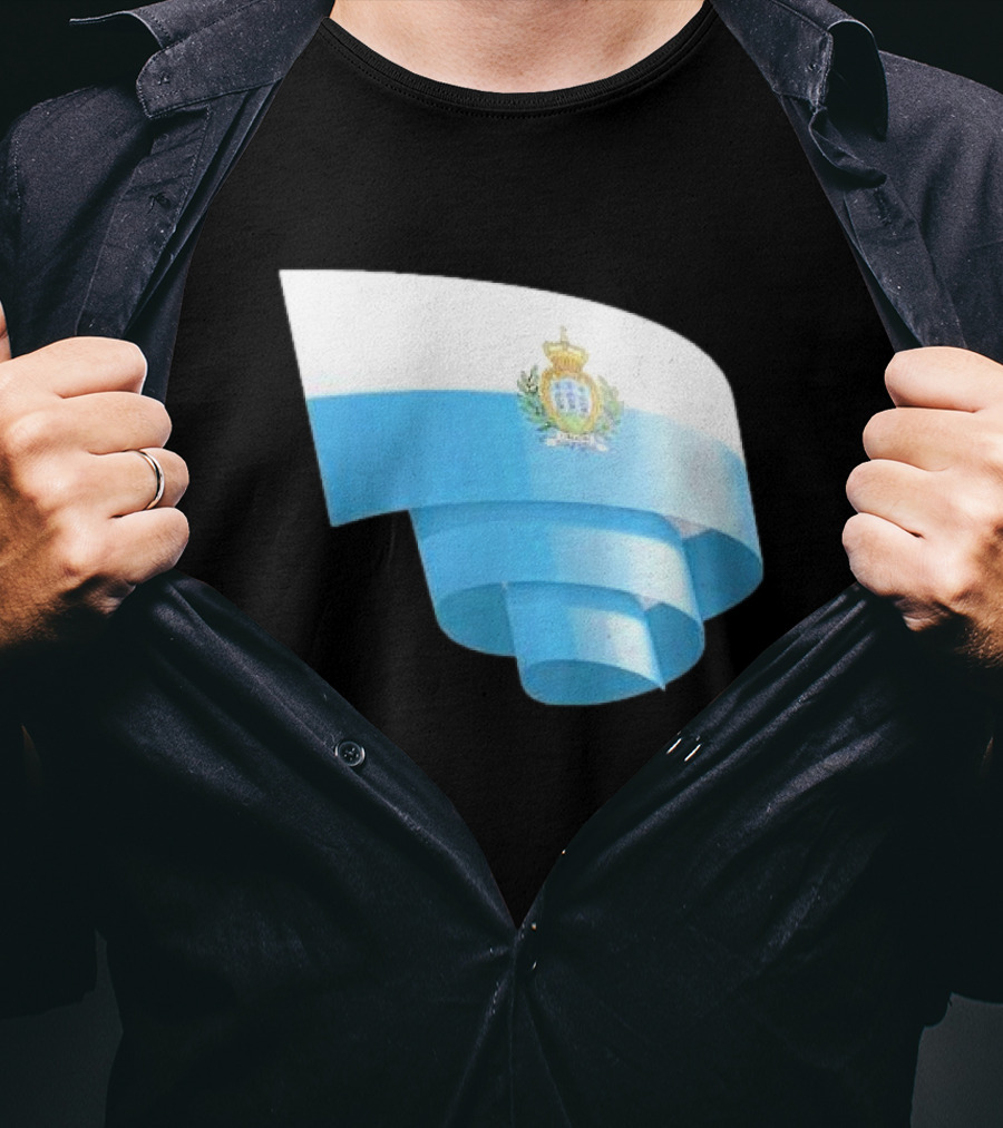 Krause San Marino Flag Sammarinese Day Football Emblem T-Shirt