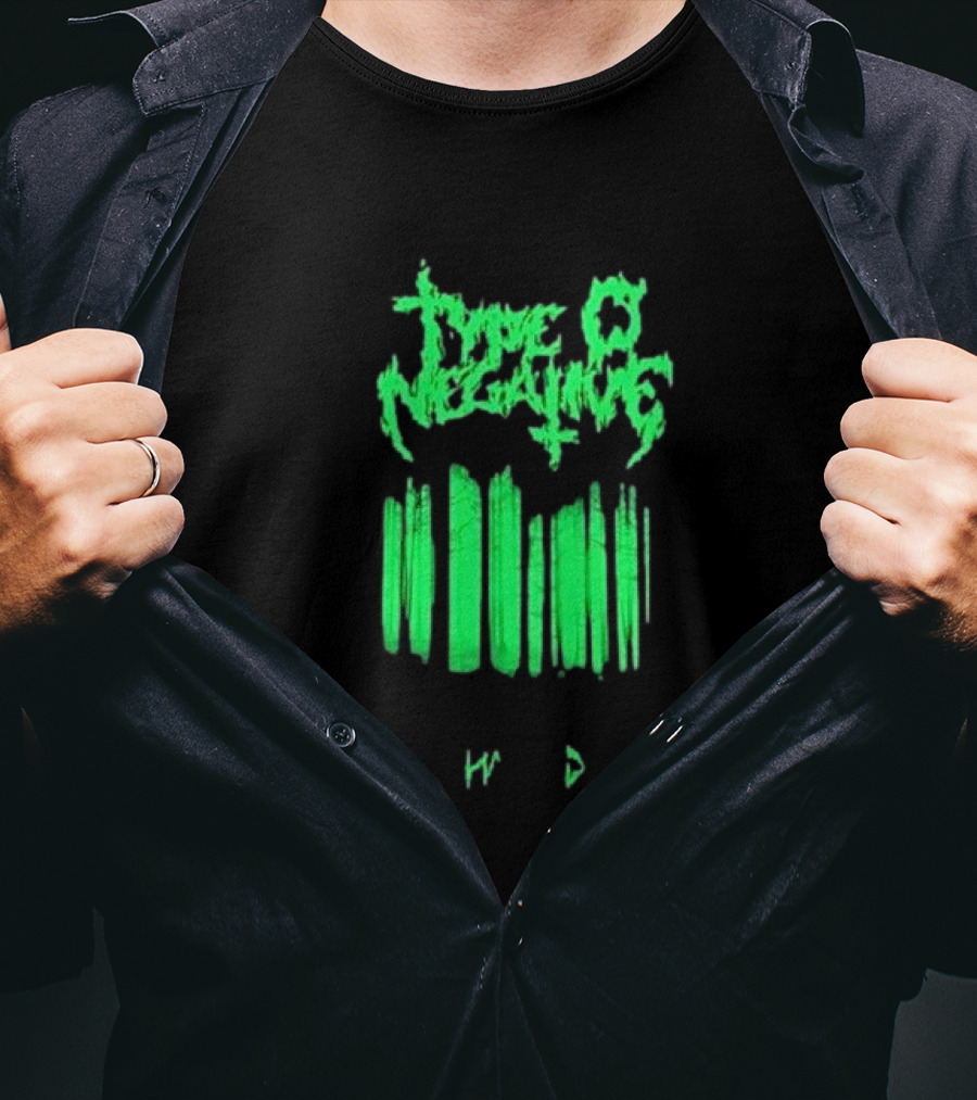 Type O Negative Haunted Black Green Barcode T-Shirt