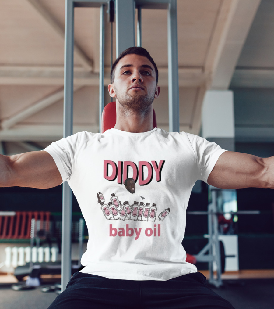 Diddy Baby Oil Bottles Pile With Smiling Face T-Shirt