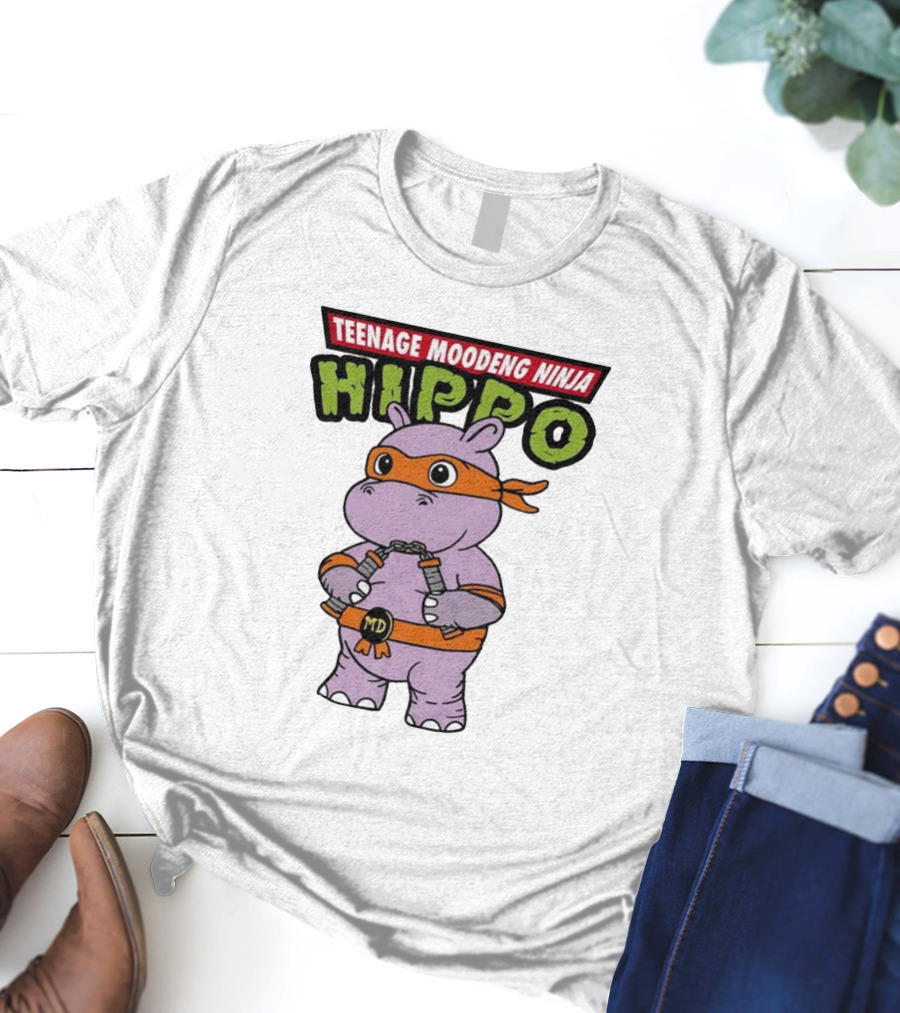 Teenage Moodeng Ninja Hippo T-Shirt