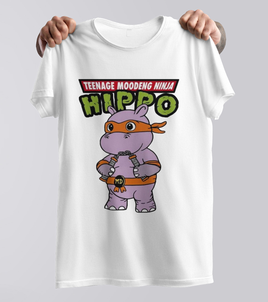 Teenage Moodeng Ninja Hippo T-Shirt