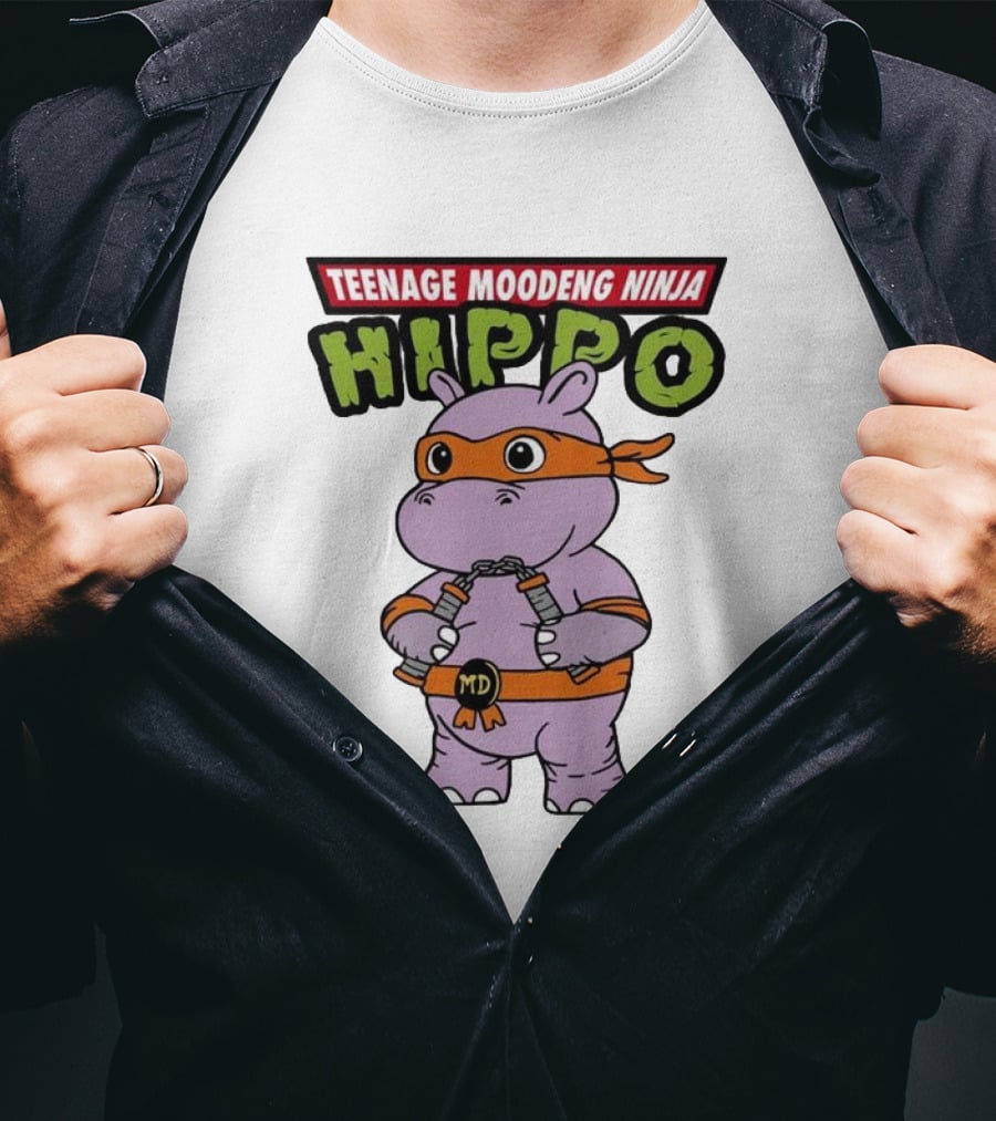 Teenage Moodeng Ninja Hippo T-Shirt