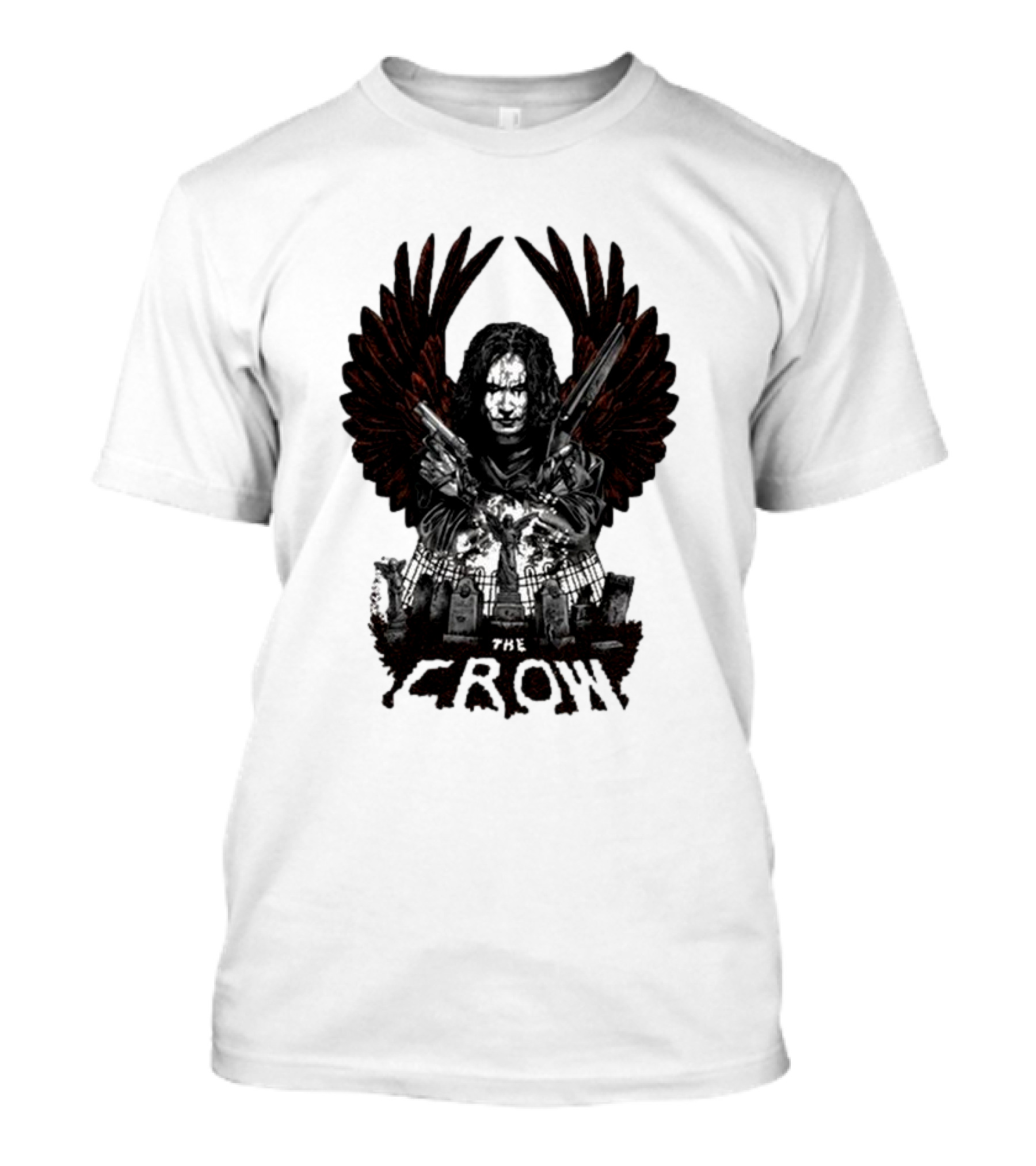 The Crow Fright Rags The Soul Can't Rest Retro Cemetery Wings T-Shirt