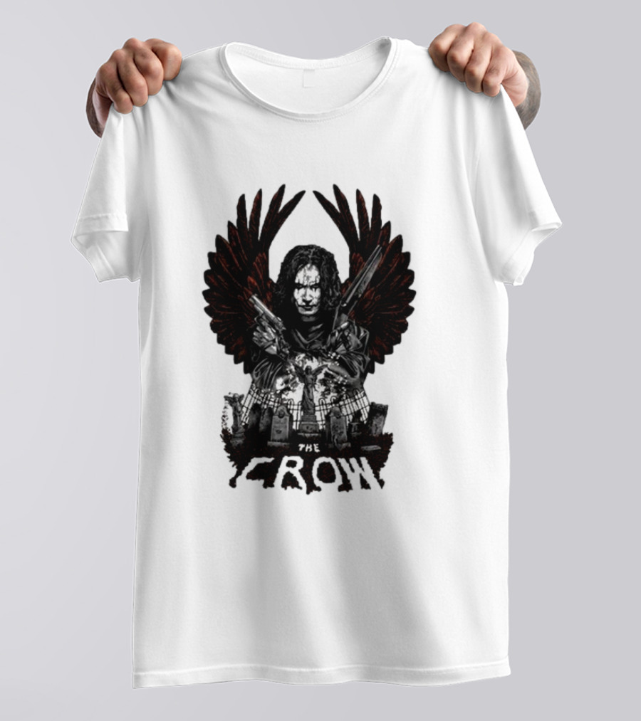 The Crow Fright Rags The Soul Can't Rest Retro Cemetery Wings T-Shirt