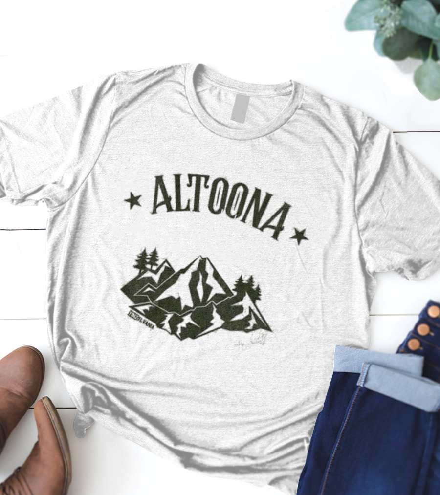 Altoona Pennsylvania Mountain Graphic With Trees T-Shirt