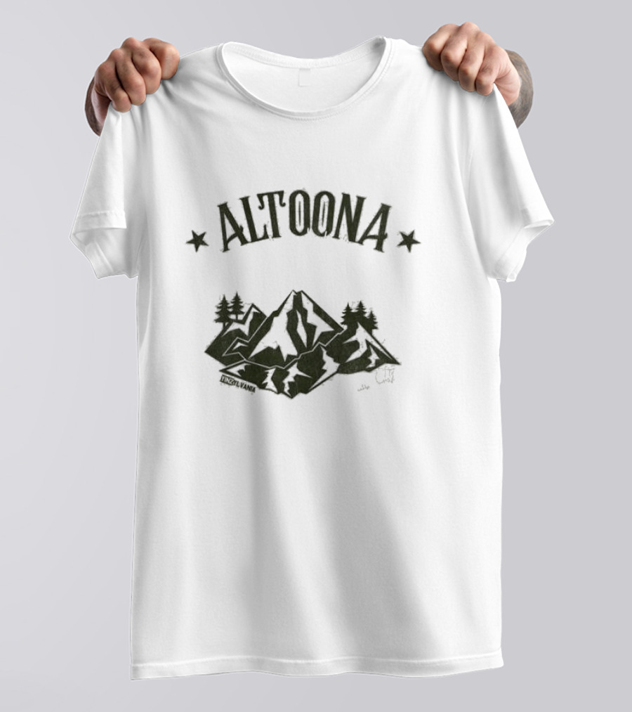 Altoona Pennsylvania Mountain Graphic With Trees T-Shirt