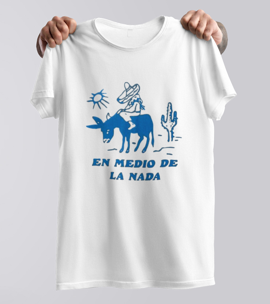 En Medio De La Nada Donkey Rider Cactus Desert Scene T-Shirt