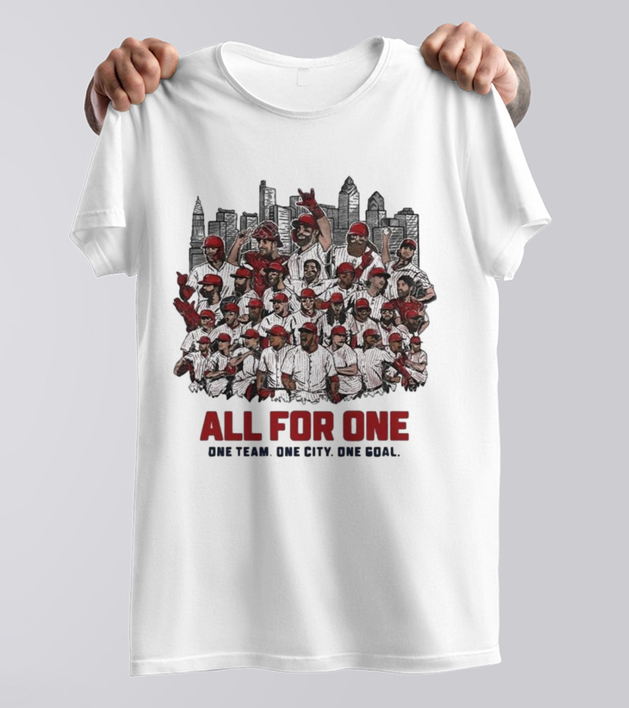 Phillies All For One Team City Goal Baseball Unity T-Shirt
