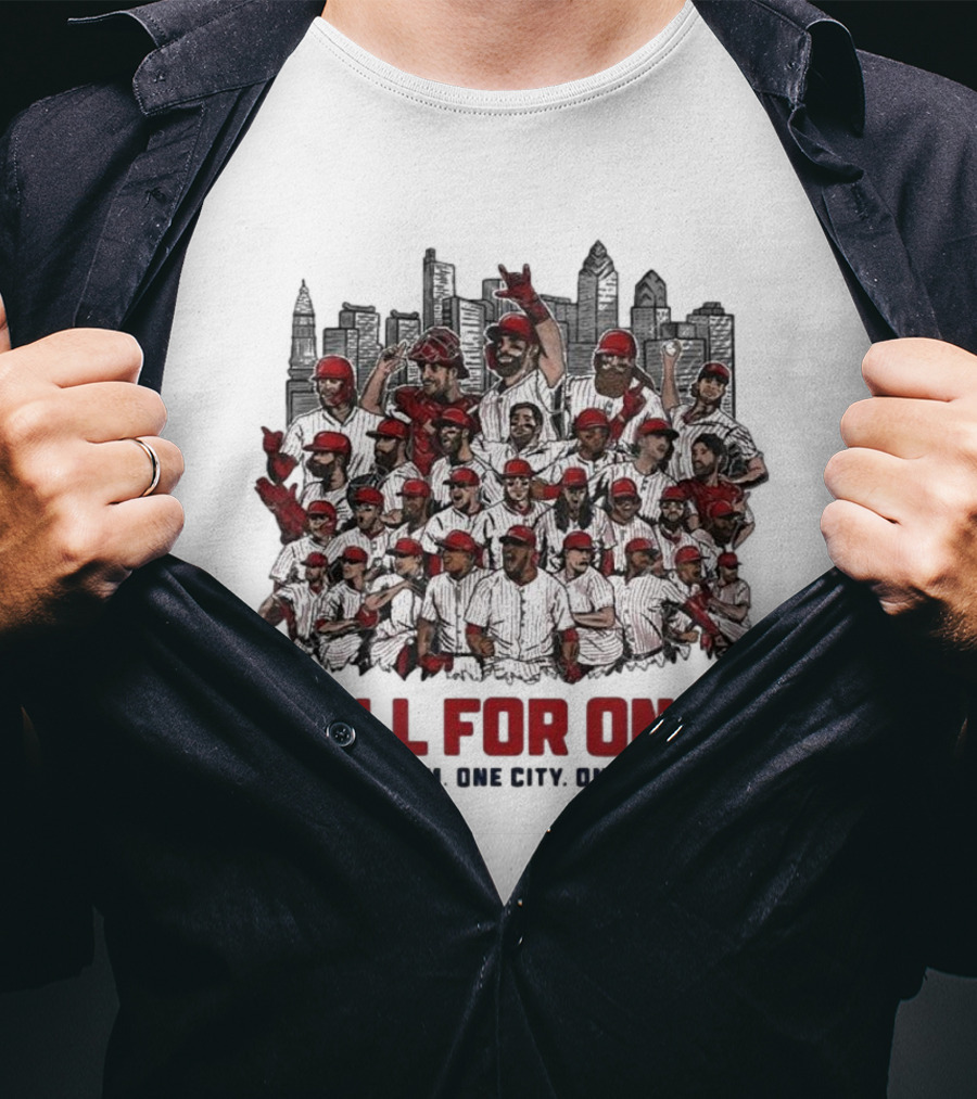 Phillies All For One Team City Goal Baseball Unity T-Shirt