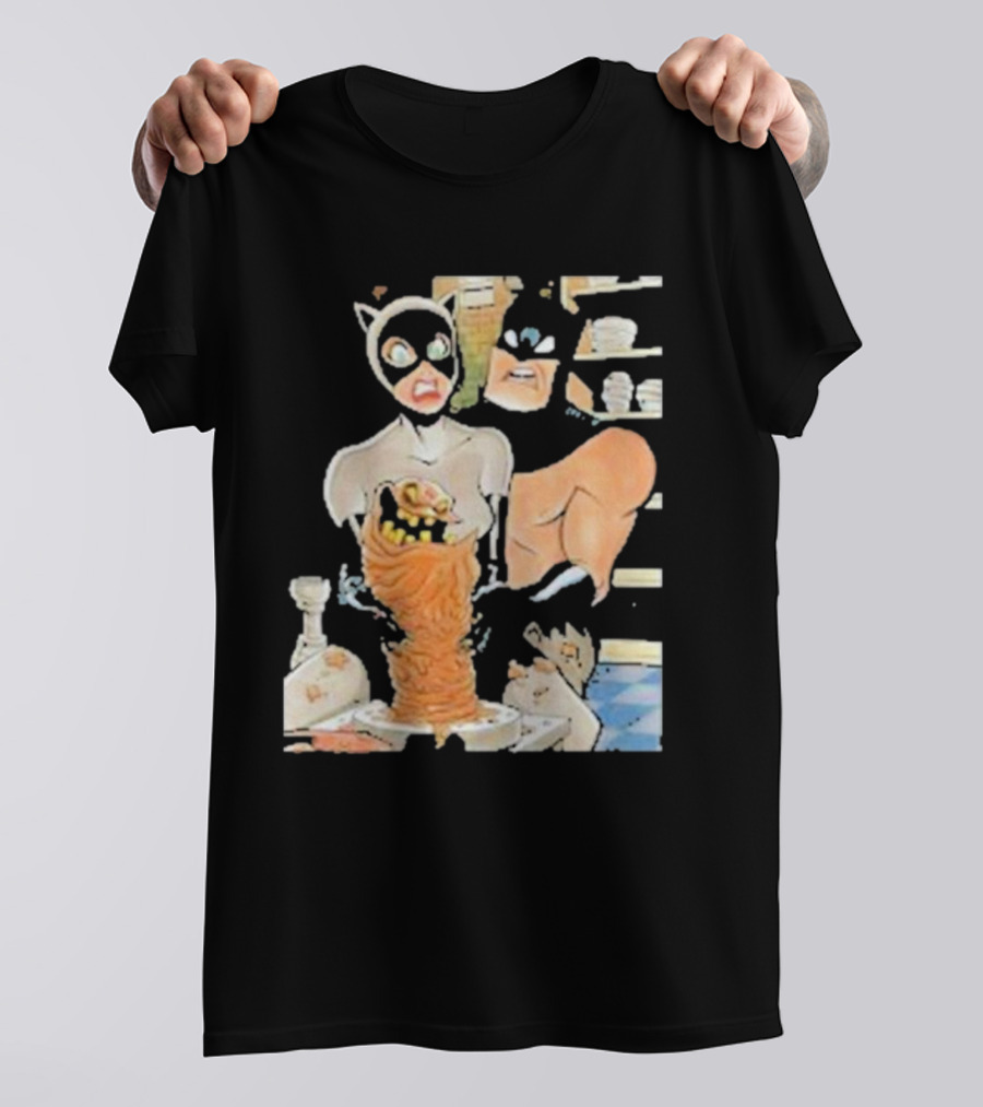Clayface And Catwoman With Batman In Pottery Scene T-Shirt