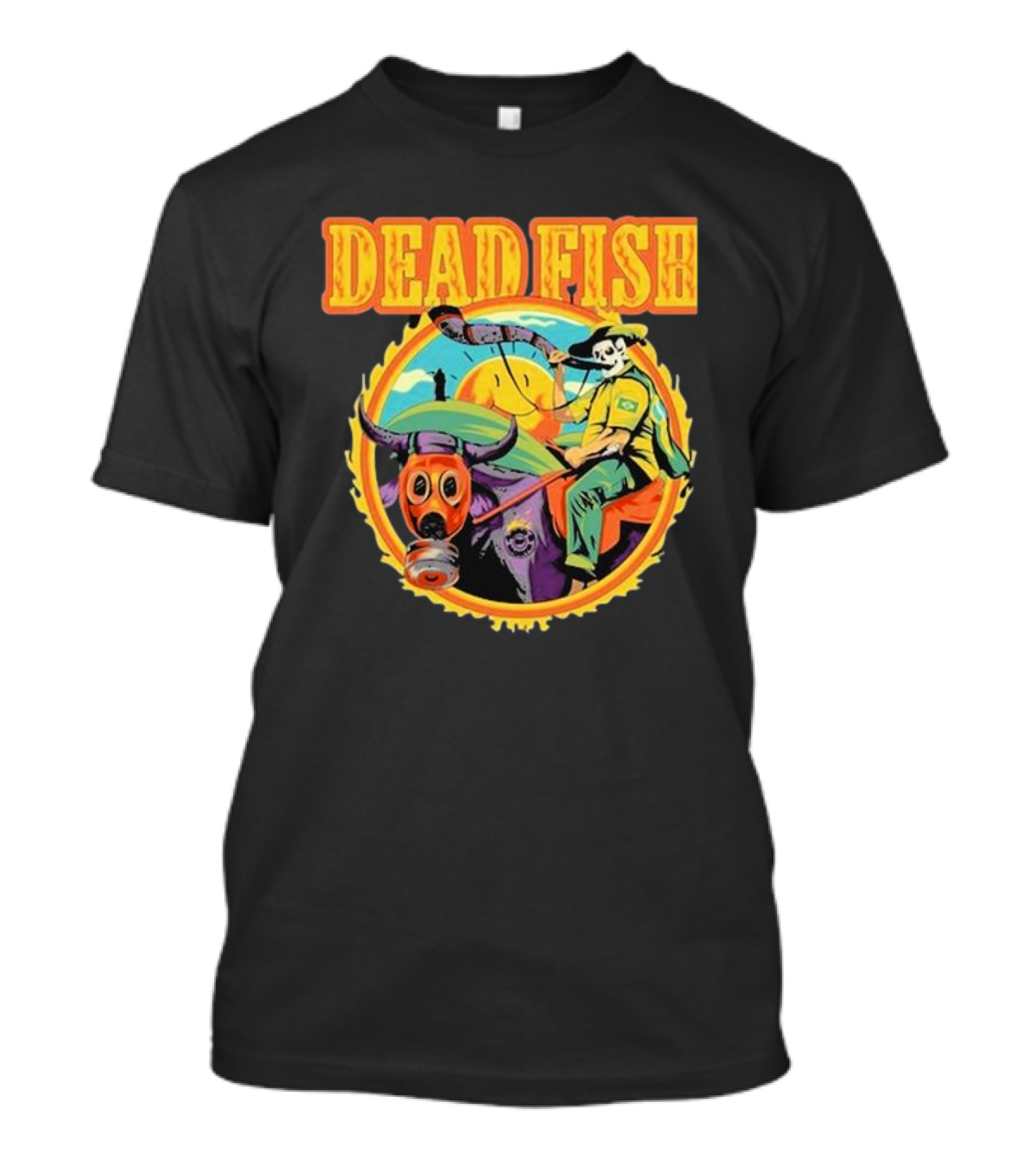 Dead Fish Band Agro Is Death Riding Bull T-Shirt