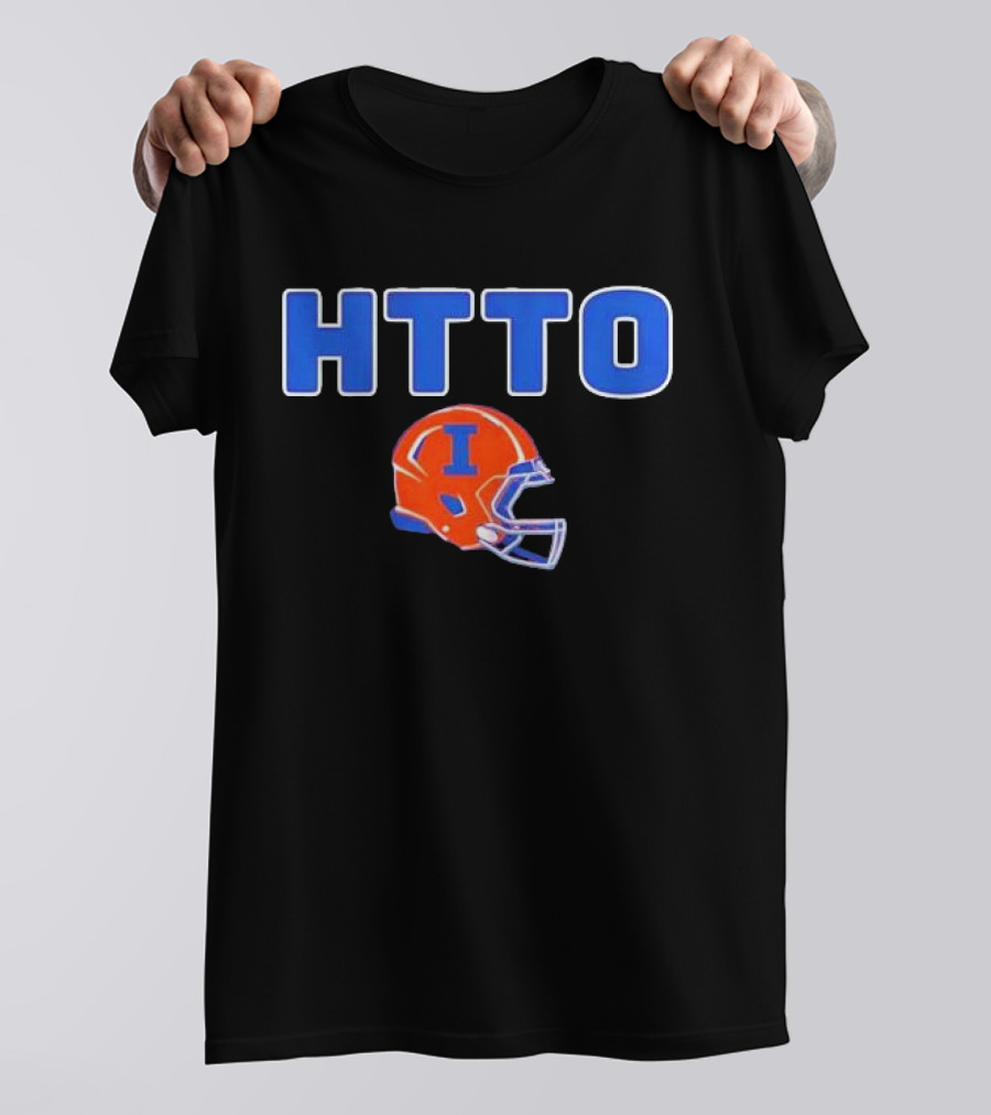 HTTO Illinois Fighting Illini Football Helmet T-Shirt