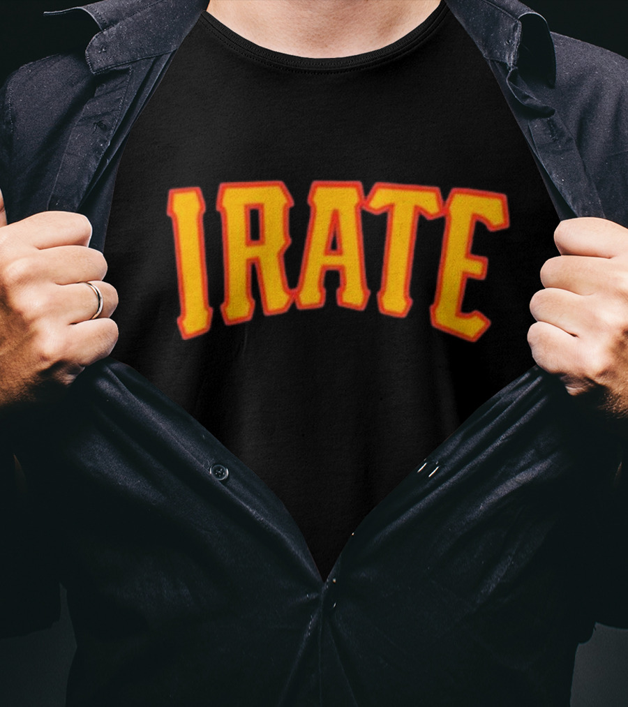 Irate Pgh Irate Retro Bold Text Arch T-Shirt