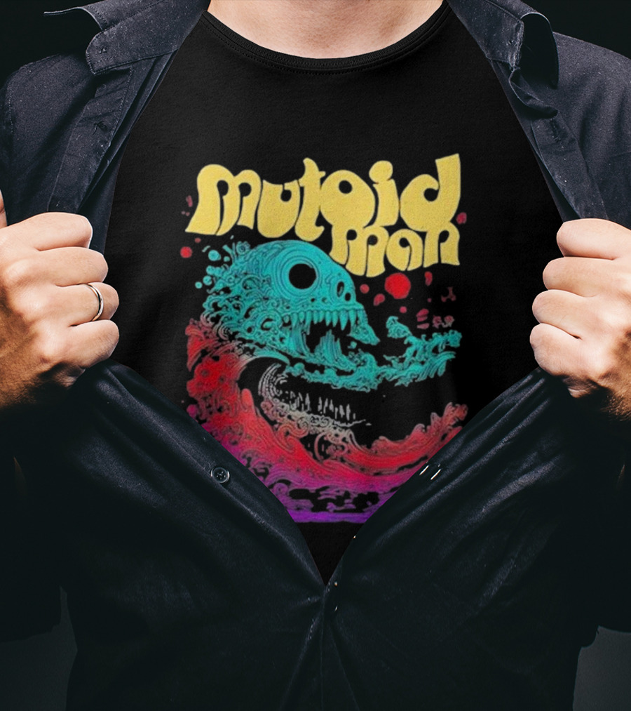 Mutoid Man Psychedelic Skull Wave Explosion T-Shirt