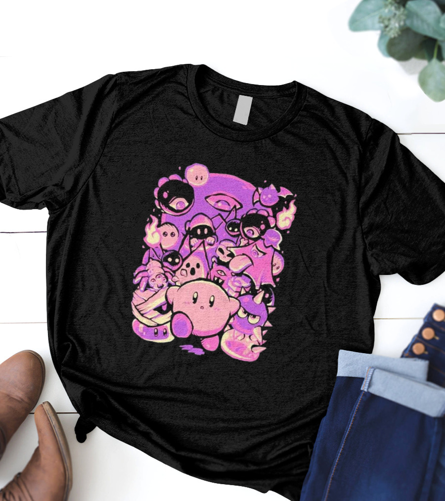 Nightmare Land Kirby And Enemies Pixeleyebat T-Shirt