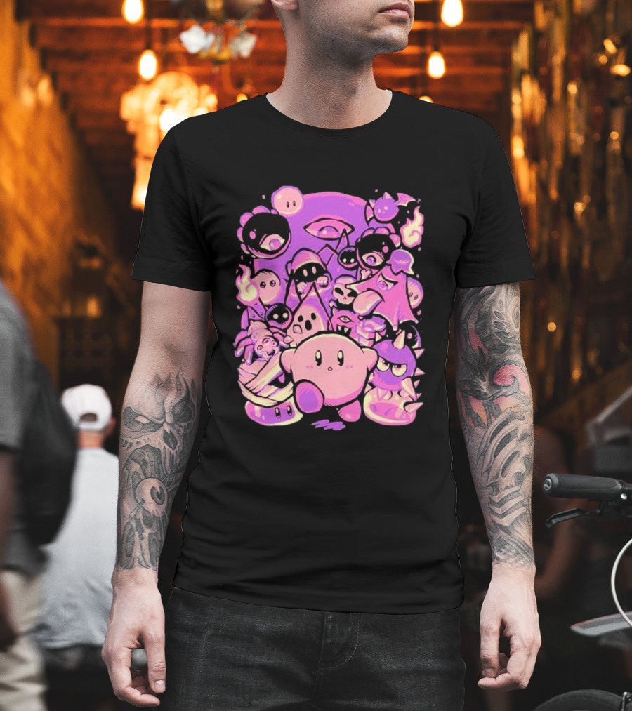 Nightmare Land Kirby And Enemies Pixeleyebat T-Shirt