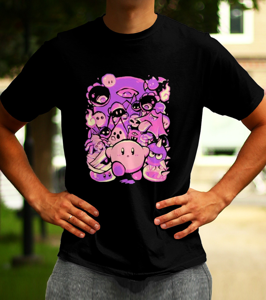 Nightmare Land Kirby And Enemies Pixeleyebat T-Shirt