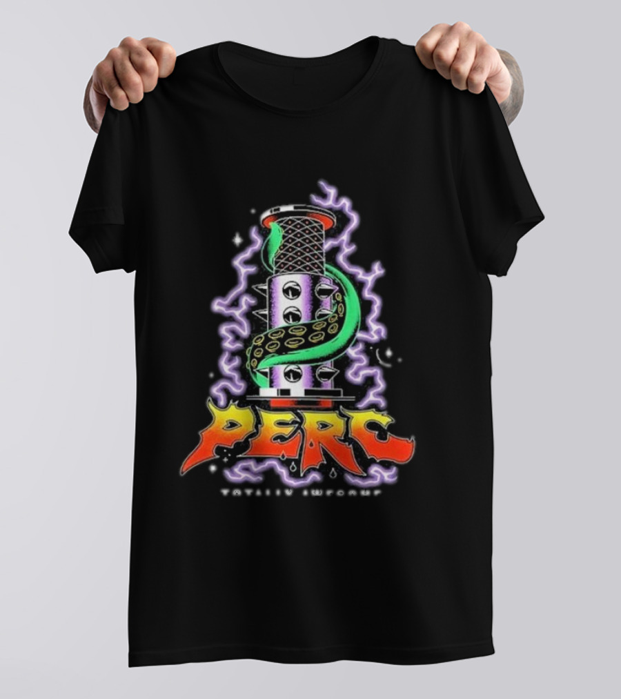Perc Totally Awesome Coffee Neon Electric Coil T-Shirt