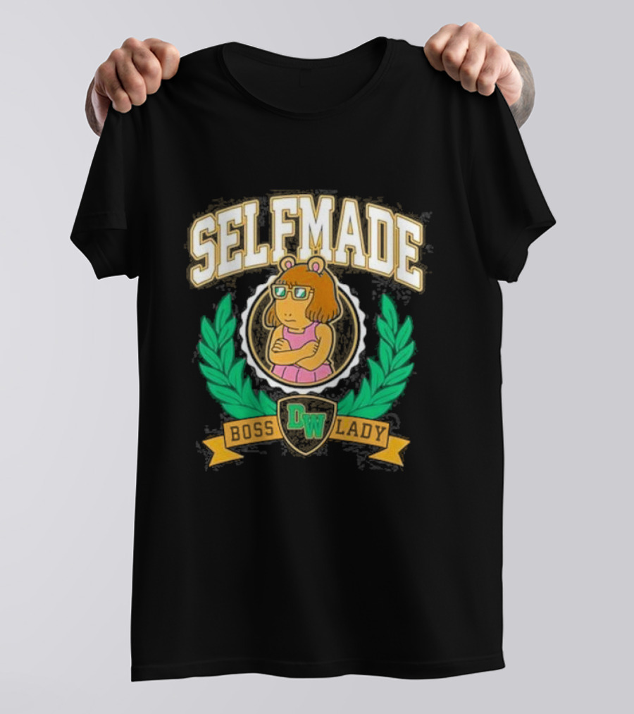 Selfmade Tired D.W. Meme Boss Lady Retroki T-Shirt