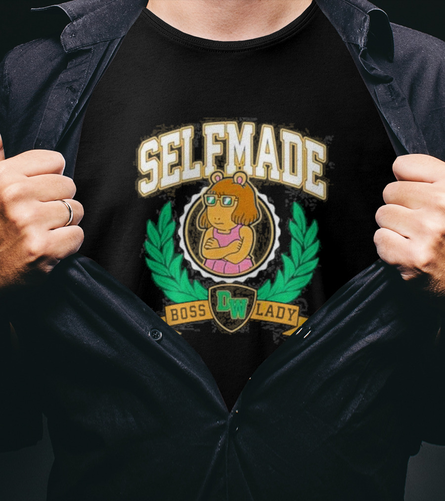 Selfmade Tired D.W. Meme Boss Lady Retroki T-Shirt