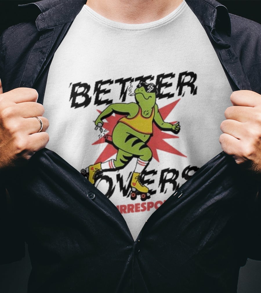 Better Lovers Highly Irresponsible Roller Skating Frog T-Shirt