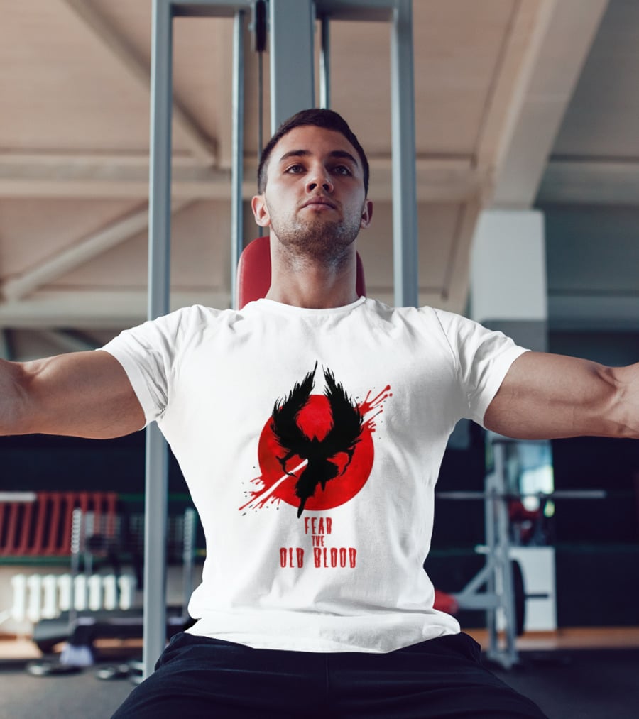 Fear The Old Blood Dark Souls Bloodborne Inspired T-Shirt