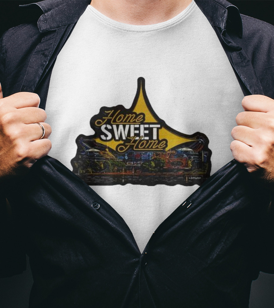 Home Sweet Home Custom Car Art Neon Sign T-Shirt