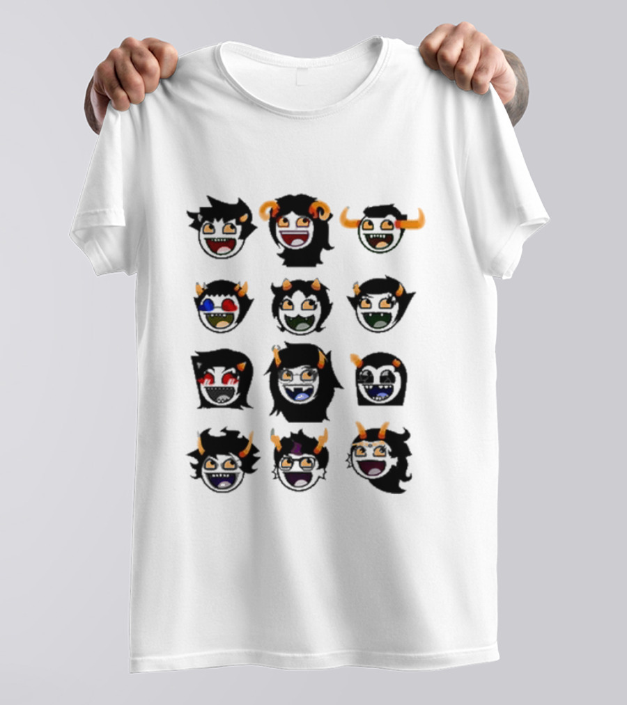 Homestuck Troll Smiley Faces Collection T-Shirt