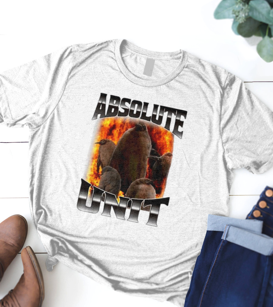 Absolute Unit Penguin Fire Bootleg Rap T-Shirt