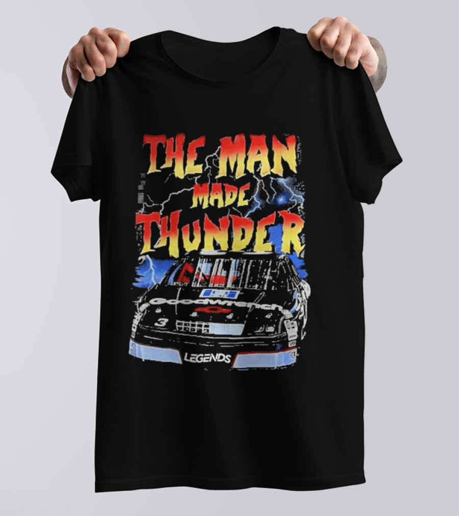 Dale Earnhardt 3 The Man Made Thunder Legends T-Shirt