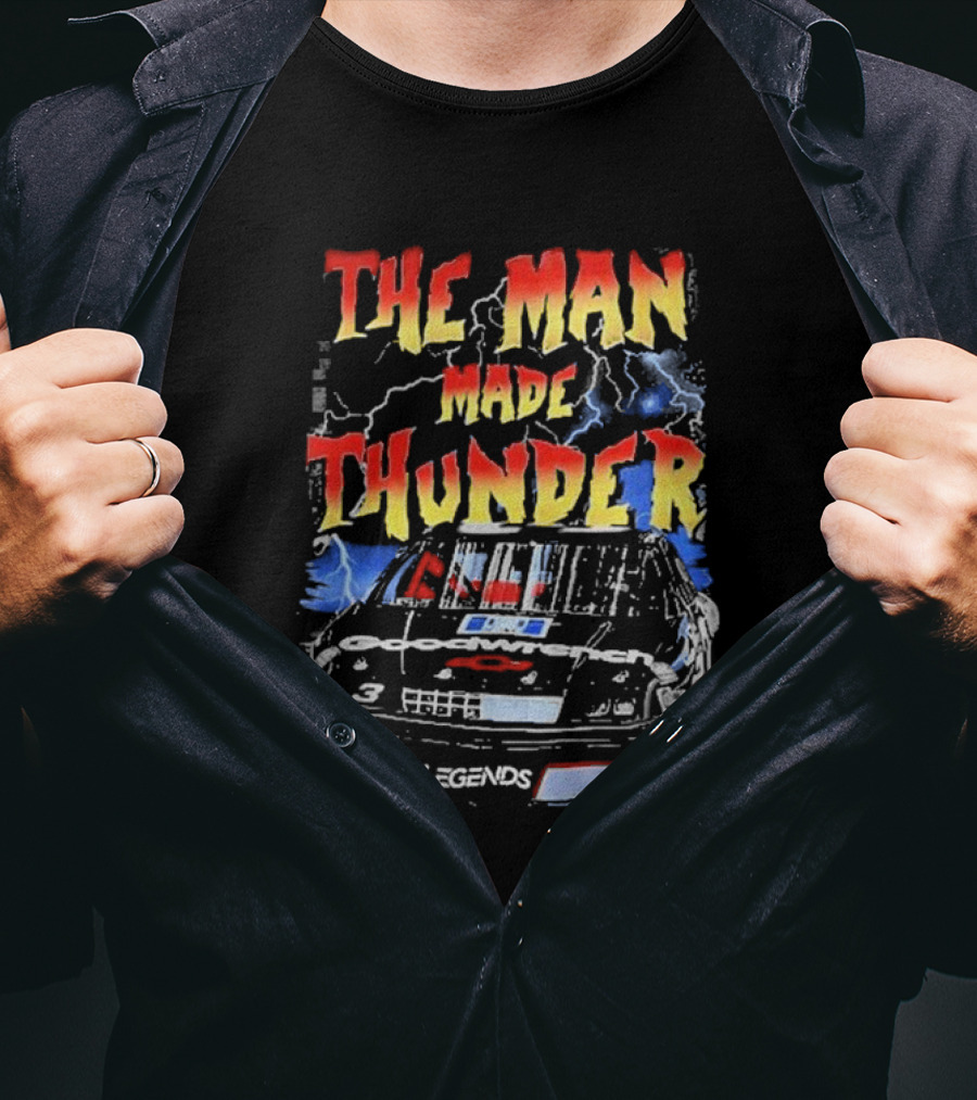 Dale Earnhardt 3 The Man Made Thunder Legends T-Shirt
