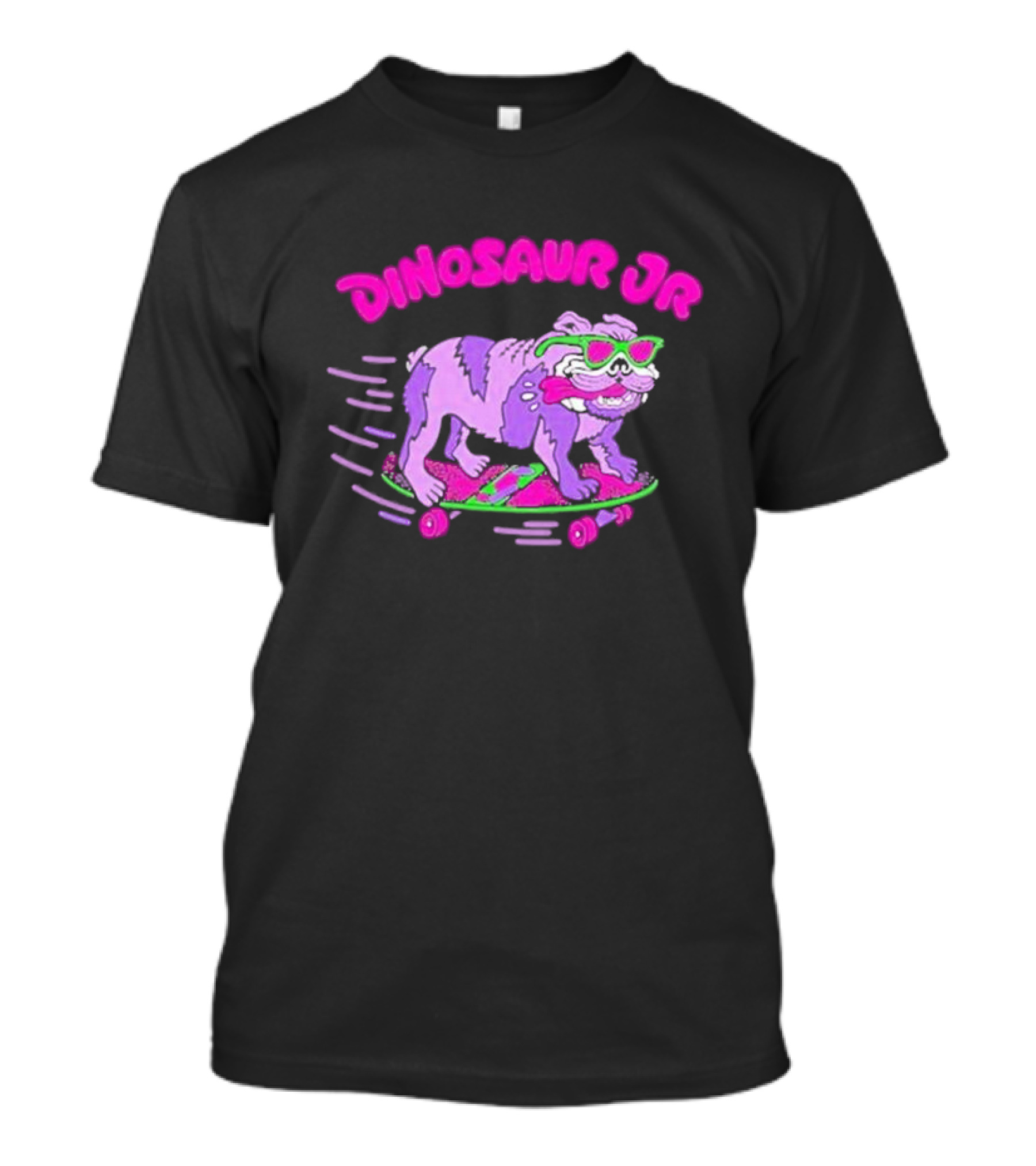 Dinosaur Jr Skateboard Bulldog Neon T-Shirt