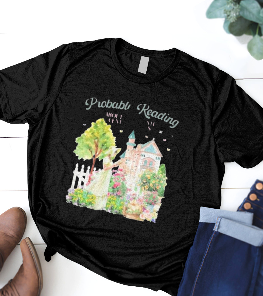 Opal And June Probably Reading About Dukes Victorian Garden Scene T-Shirt