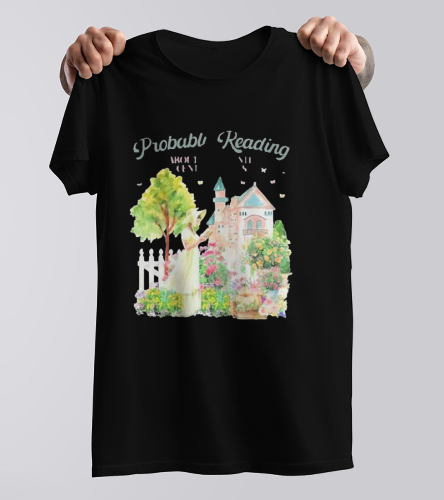 Opal And June Probably Reading About Dukes Victorian Garden Scene T-Shirt