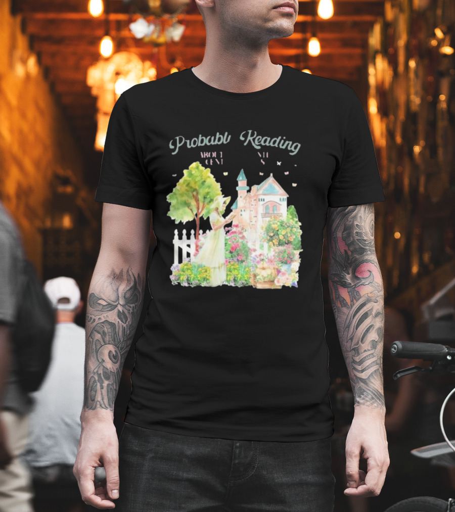 Opal And June Probably Reading About Dukes Victorian Garden Scene T-Shirt