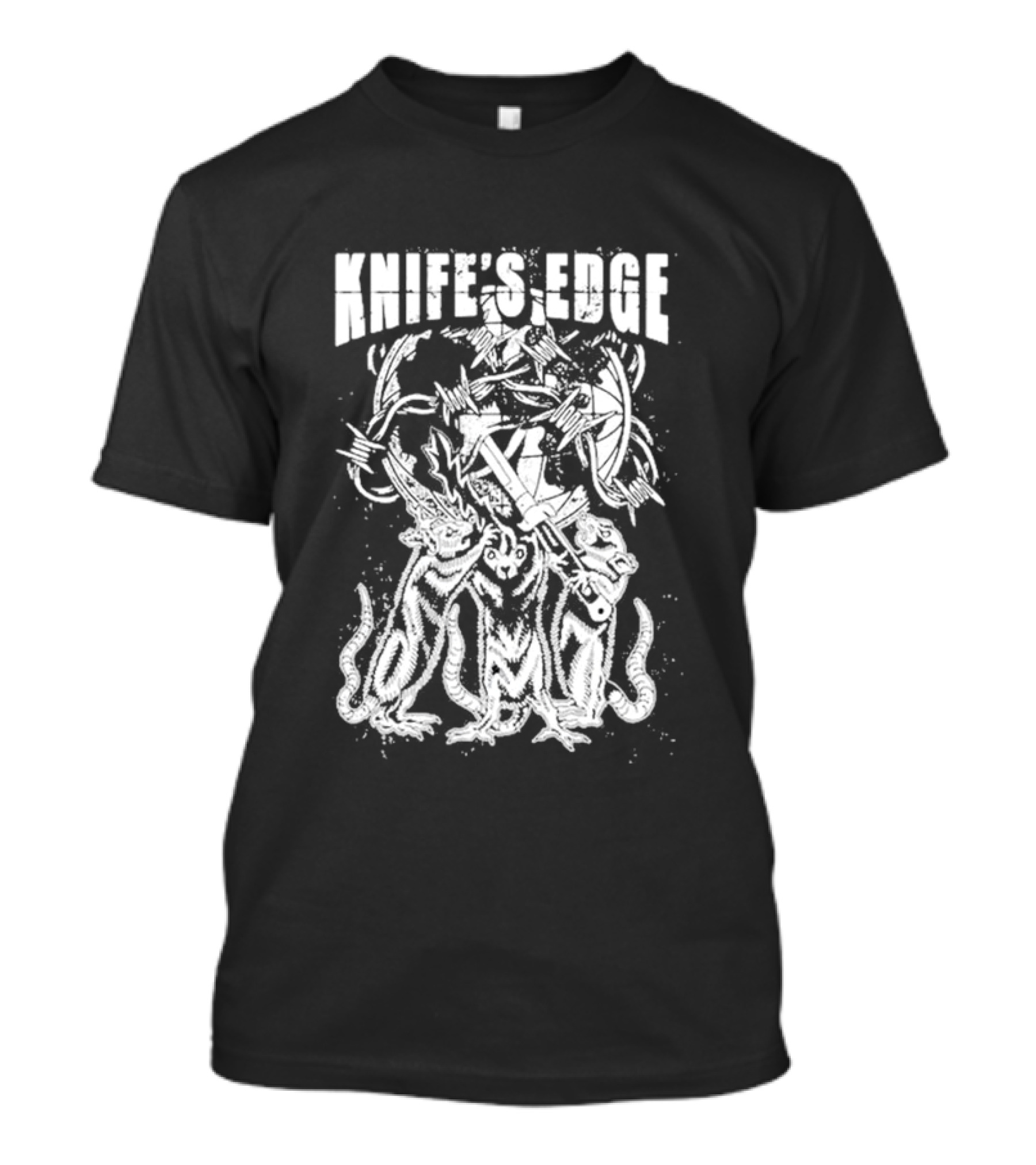 Knife's Edge Rats In Power Barbed Wire Knives T-Shirt