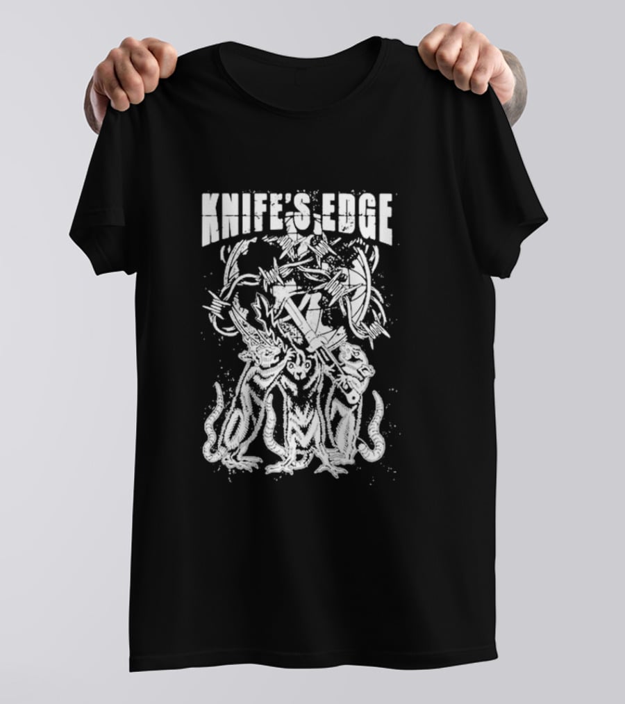 Knife's Edge Rats In Power Barbed Wire Knives T-Shirt