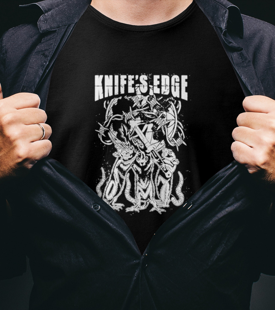 Knife's Edge Rats In Power Barbed Wire Knives T-Shirt
