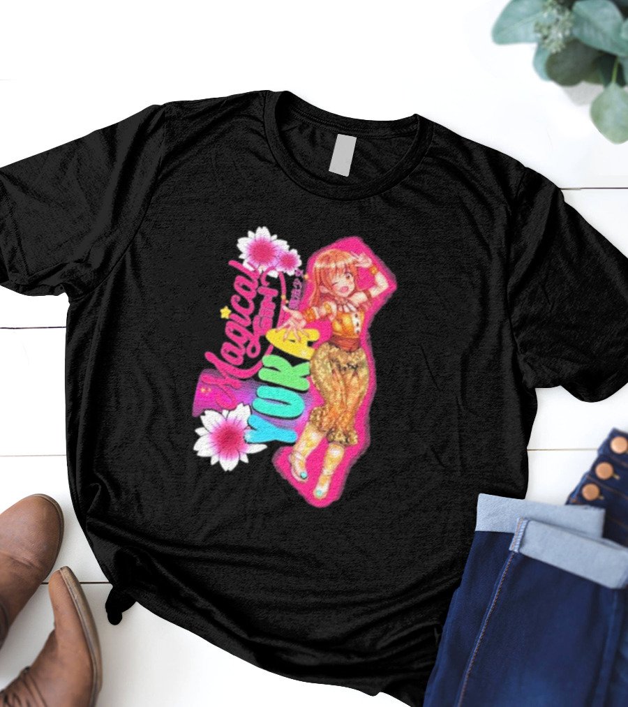 Magical Girl Yuka Sakazaki Vibrant Floral T-Shirt