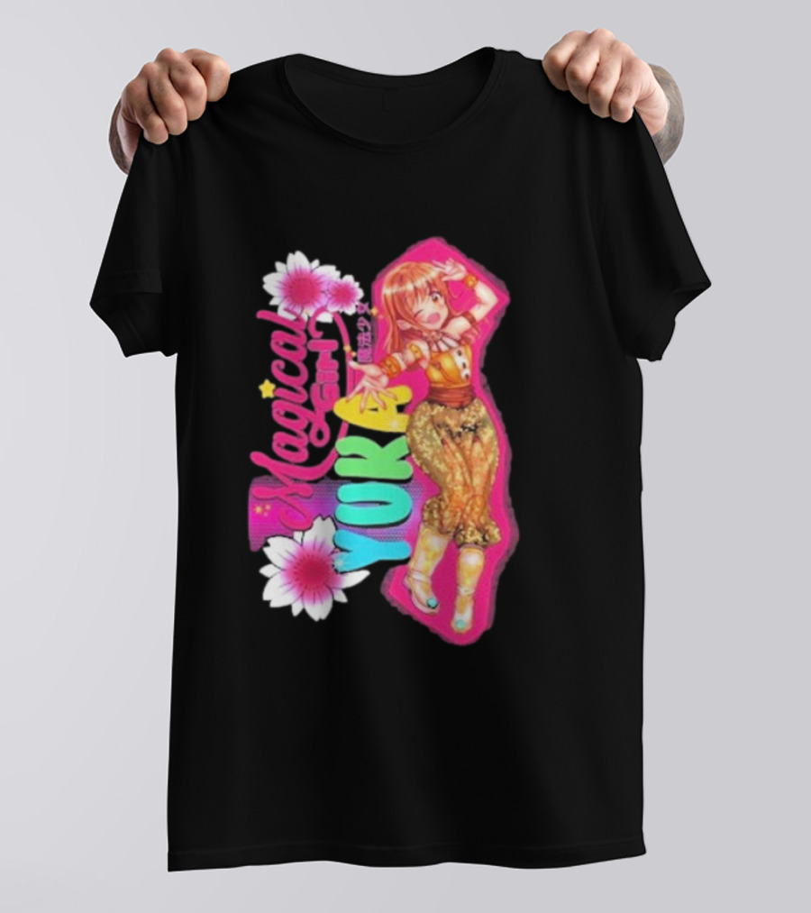 Magical Girl Yuka Sakazaki Vibrant Floral T-Shirt