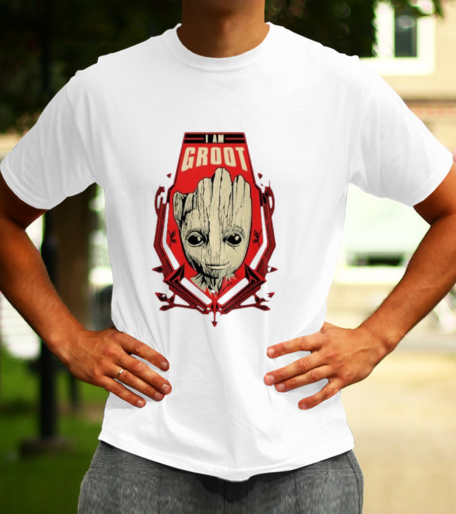 I Am Groot Shield Guardians Of The Galaxy Bravado T-Shirt