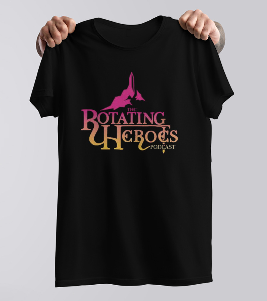 The Rotating Heroes Podcast Mountain Silhouette Gradient T-Shirt