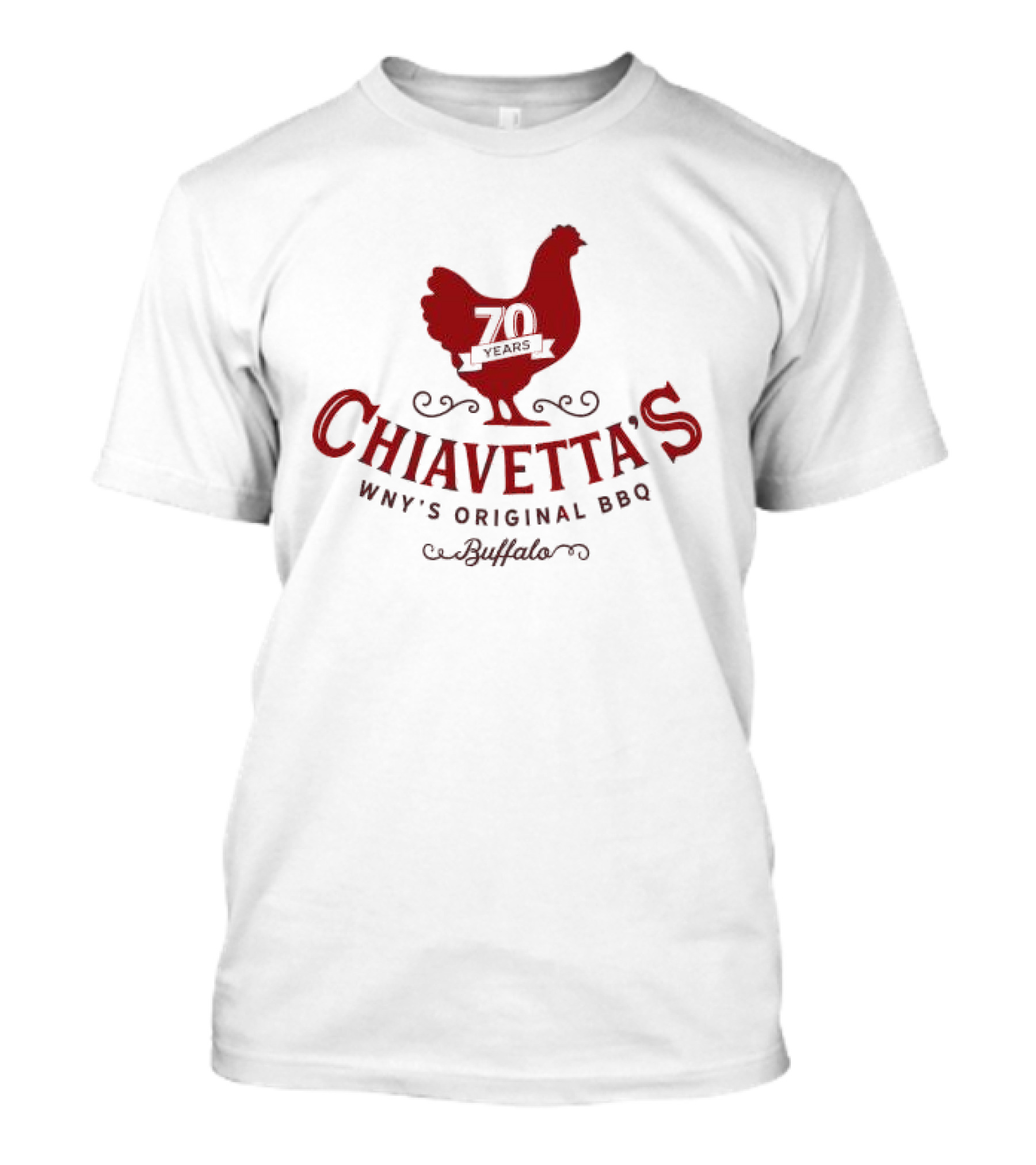 Chiavetta’s 70 Years WNY’s Original BBQ Buffalo Chicken T-Shirt