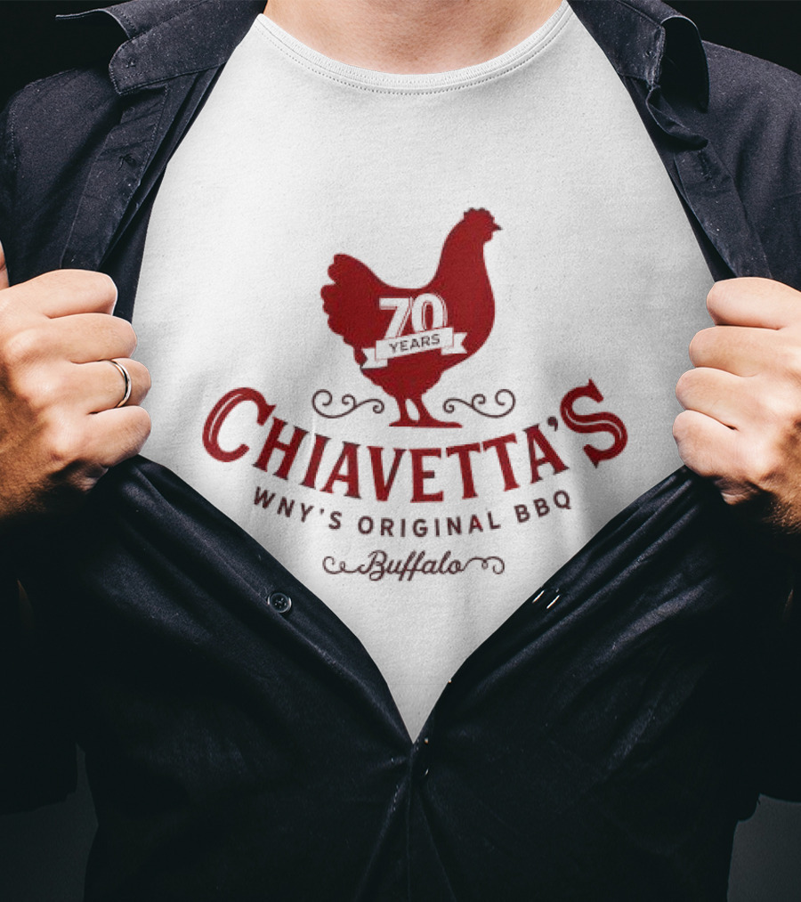 Chiavetta’s 70 Years WNY’s Original BBQ Buffalo Chicken T-Shirt