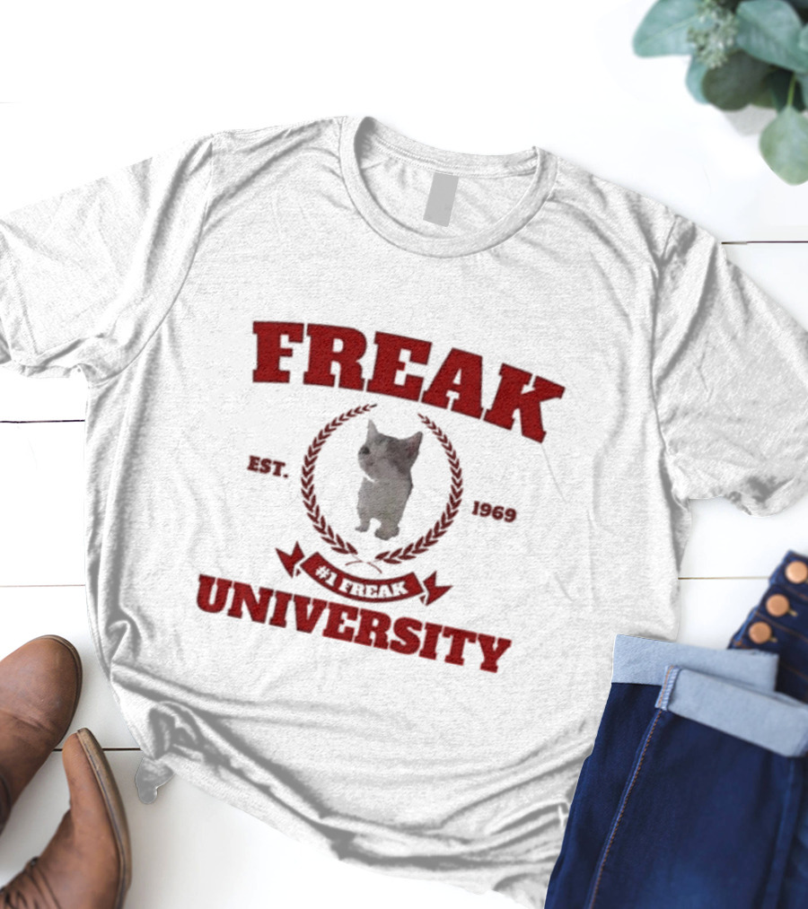Freak University #1 Freak Cat Est 1969 Central Cat Land T-Shirt
