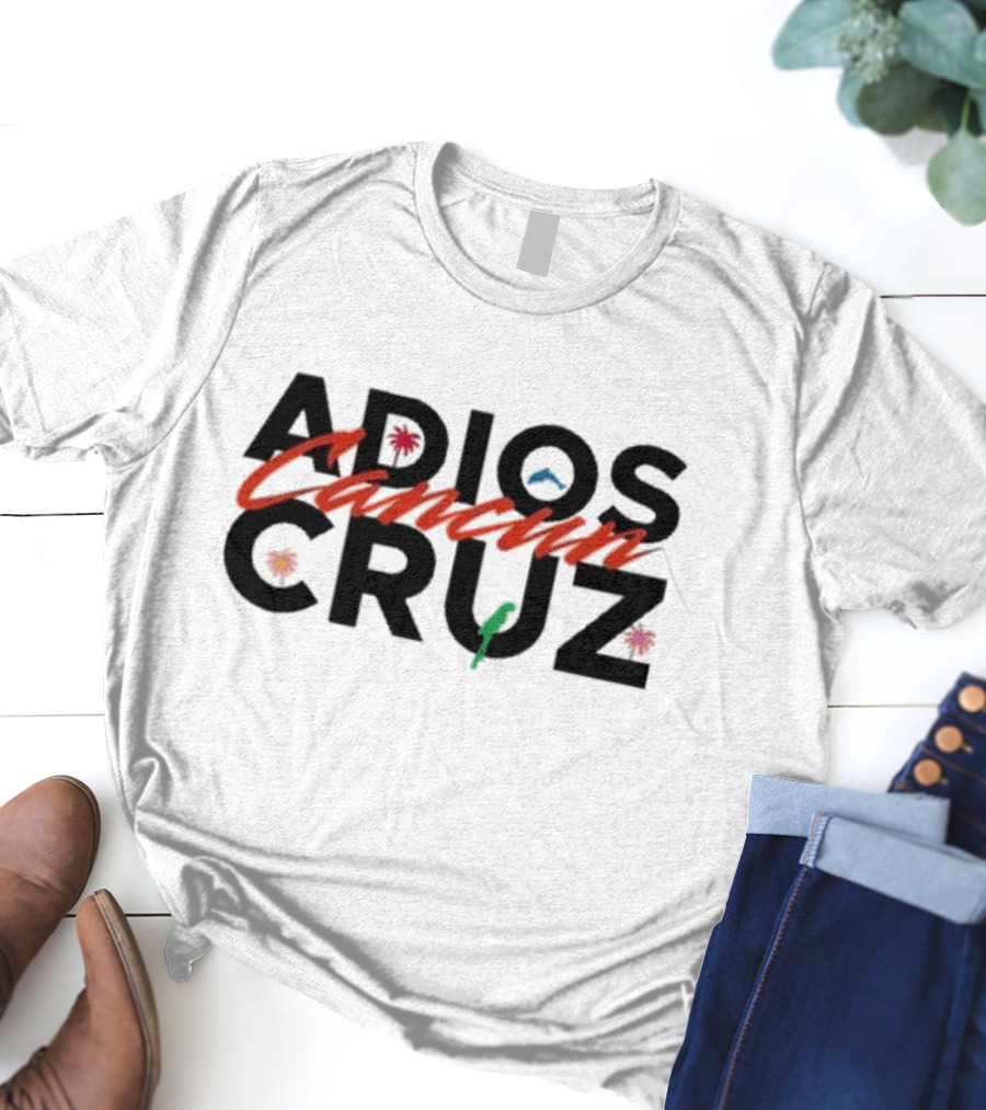 Colin Allred Adios Cancun Cruz Palm Tree Tropical Parrot T-Shirt
